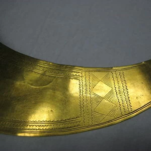 Detail of Gold Lunula, Early Bronze Age, St Juliot, Cornwall
