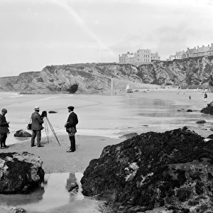 Great Western Beach, Newquay, Cornwall. 24th June 1910