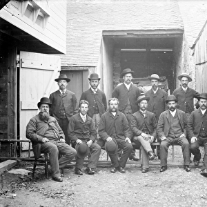 Group of miners, before leaving for South Africa. 1890