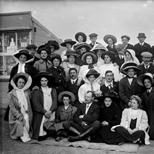 Group photograph, Lands End, Cornwall. Early 1900s