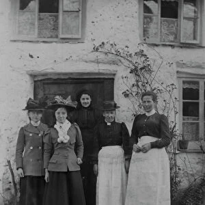 Group of women, Kea, Cornwall. Early 1900s