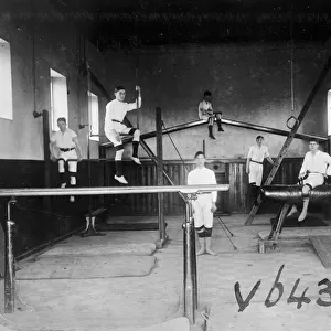 Gymnasium at Tehidy, Illogan, Cornwall. Probably 1916-1918