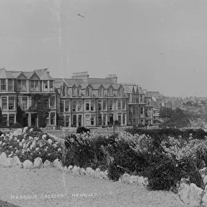 Harbour Crescent (The Crescent), Newquay, Cornwall. Early 1900s