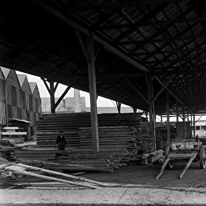 Harveys timber store, Truro, Cornwall. 1923