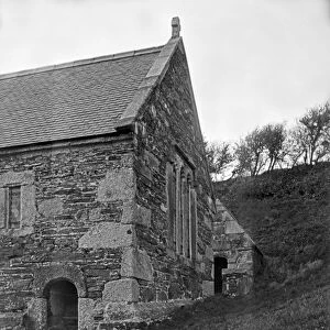 The Holy Well at St Clether Chapel, Cornwall. Date unknown but probably early 1900s