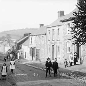 Houses in Grampound, Cornwall. Early 1900s