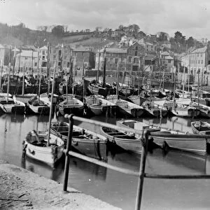 Inner harbour, Mevagissey, Cornwall. Around 1920