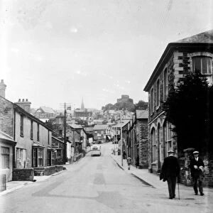 Launceston from St Thomas Road Newport, Cornwall. Around 1920s