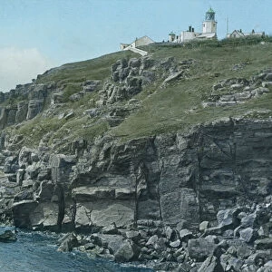 Lizard Lighthouse, Landewednack, Cornwall. Around 1890
