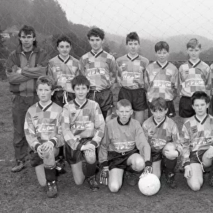 Lostwithiel Under 14 Football Team, Cornwall. February 1992