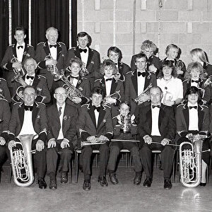 Lostwithiel Band, Lostwithiel, Cornwall. November 1989