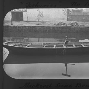 Mackerel seine boat, Cornwall County Fisheries Exhibition, Truro, Cornwall. July to August 1893