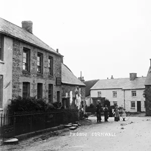 Main Street, Probus, Cornwall. Early 1900s