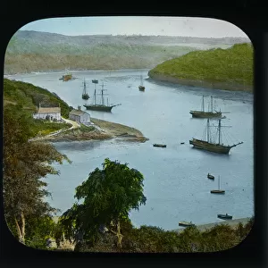 Malpas Ferry, looking towards Tregothnan landing in St Michael Penkivel, Cornwall. Late 1800s