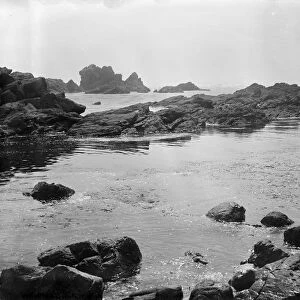 The Man of War rocks, Polpeor Cove, The Lizard, Landewednack, Cornwall. 1899