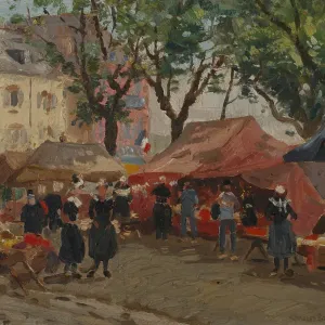 The Market Square, Concarneau, Charles Bryant (1883-1937)