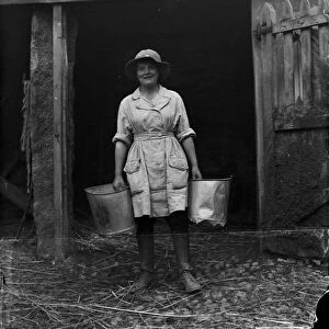 Member of First World War Womens Land Army. Cornwall. May 1918