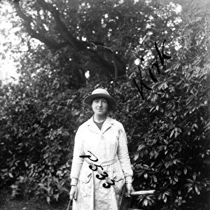 Member of the First World War Womens Land Army, Tregavethan Farm, Truro, Cornwall. 1918