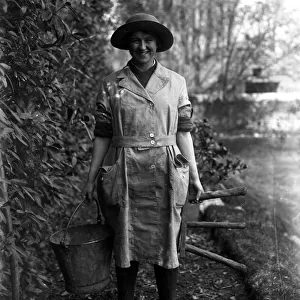 Member of the First World War Womens Land Army. Cornwall. Around 1917