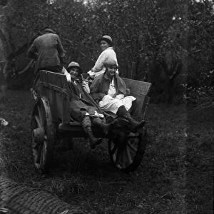 Members of the First World War Womens Land Army. Cornwall. Autumn 1917