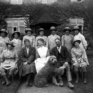 Members of the First World War Womens Land Army, Tregavethan Farm, Truro, Cornwall. Around 1917