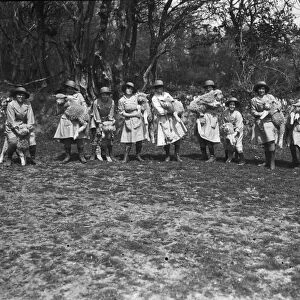 Members of the First World War Womens Land Army. Cornwall. May 1917