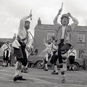 Morris men, Lostwithiel, Cornwall. June 1984