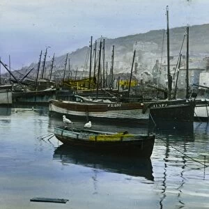 Mousehole harbour, Cornwall. Around 1925