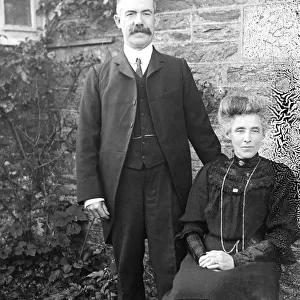 Mr and Mrs Charles Webber, Newlyn East, Cornwall. August 1907