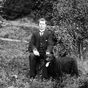 Mr Wood at Trevince, Gwennap, Cornwall. Early 1900s