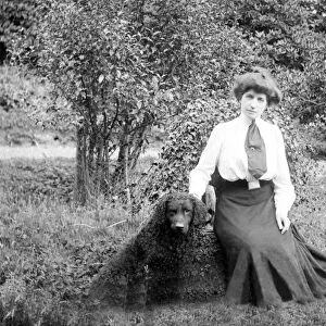 Mrs Wood at Trevince, Gwennap, Cornwall. August 1910