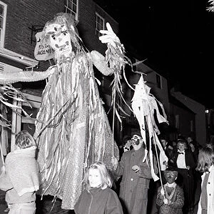 New Years Eve Giants, Lostwithiel, Cornwall. 31st December 1990