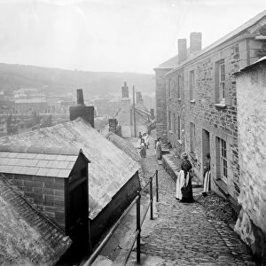 North side of the harbour, Mevagissey, Cornwall. 1909