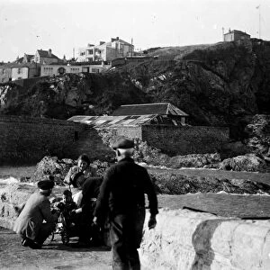 North side of the harbour, Mevagissey, Cornwall. Early 1900s