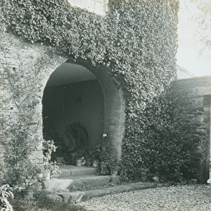 Old entrance arch, Tolverne Barton, Philleigh, Cornwall. Around 1925