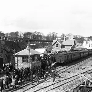 Padstow railway station, Cornwall. 27th March 1899