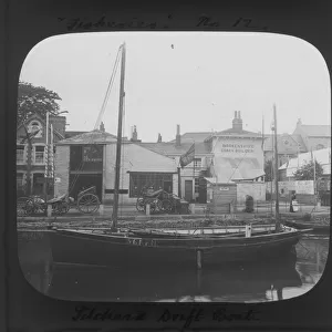 Pilchard drift boat, Cornwall County Fisheries Exhibition, Truro, Cornwall. July to August 1893
