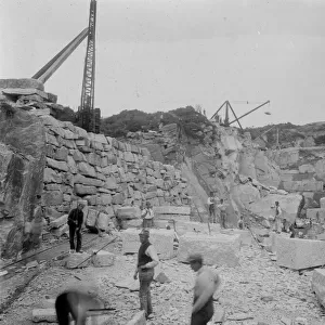 Polkanuggo Quarry, Stithians, Cornwall. Around 1900