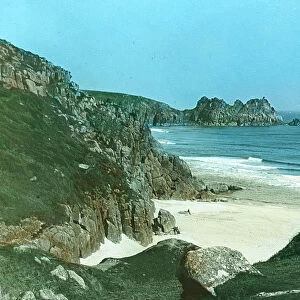Porthcurnow beach, St Levan, Cornwall. Early 1900s
