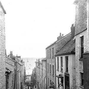Quay Hill, Falmouth, Cornwall. Early 1900s