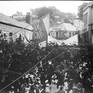 Queen Victoria Jubilee celebrations, Broad Street, Padstow, Cornwall. 1897