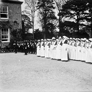 Red Cross nurses, Tregye, Feock, Cornwall. 24th April 1914