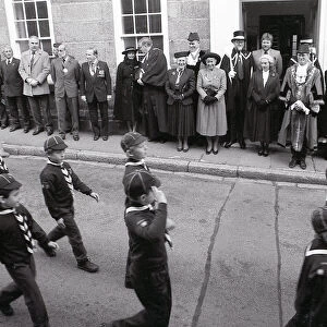 Remembrance Day, Lostwithiel, Cornwall. November 1991