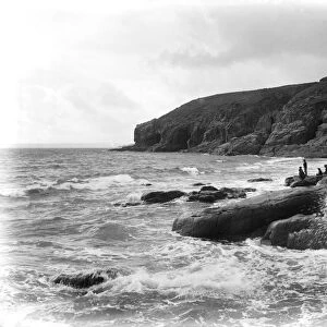 Rinsey Head, Breage, from Porthcew, Cornwall. Probably early 1900s