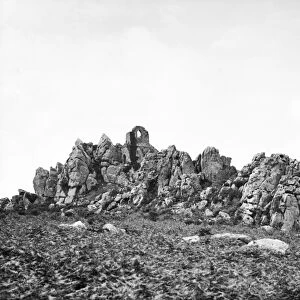 Roche Rock with the chapel from the northeast, Roche, Cornwall. 1910