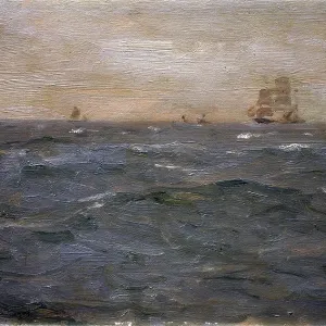 Seascape with Sailing Craft, Henry Scott Tuke (1858-1929)