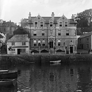 The Ship and Castle Hotel, St Mawes, Cornwall. Early 1900s