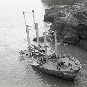 Skopelos Sky shipwreck at Port Isaac, Cornwall. 15th December 1979