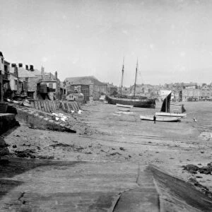 Smeatons Pier, St Ives harbour, Cornwall. 1900s