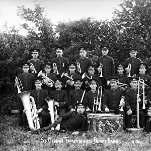 St Dennis Temperance Brass Band, Cornwall. 1912
